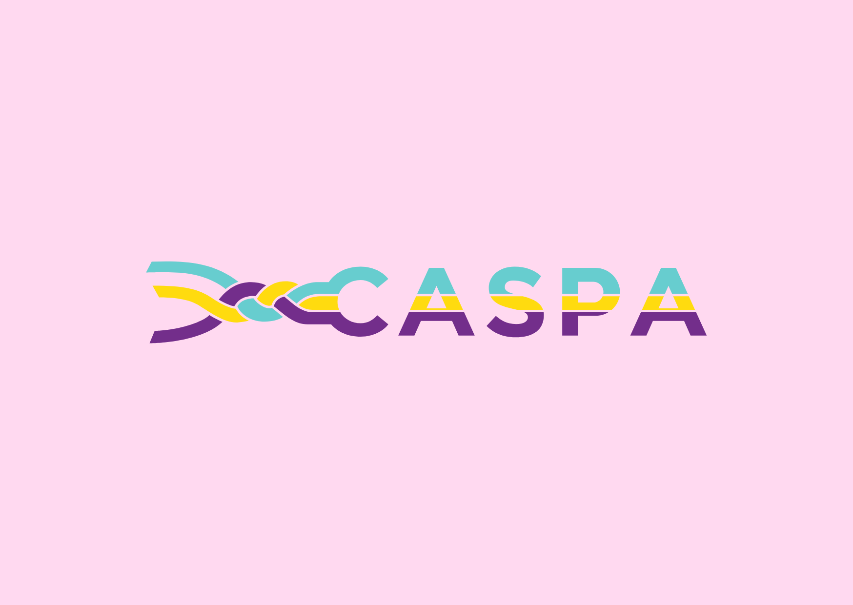 CASPA logo on pink background