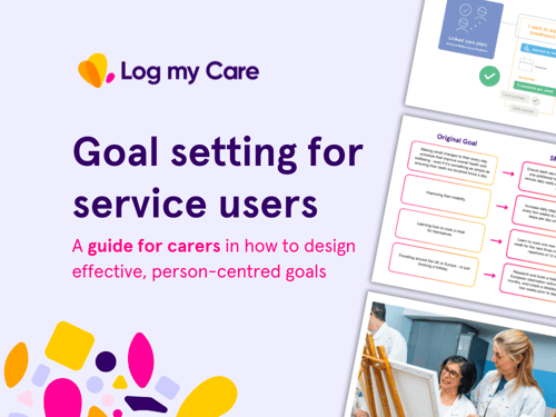 Guide on goal setting for service users and how to design effective, person-centred goals.