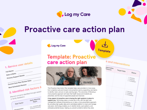 A proactive care action plan template