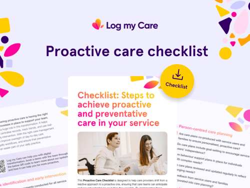 Proactive care checklist 