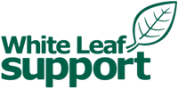 White Leaf Support Logo