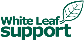 White Leaf Support Logo