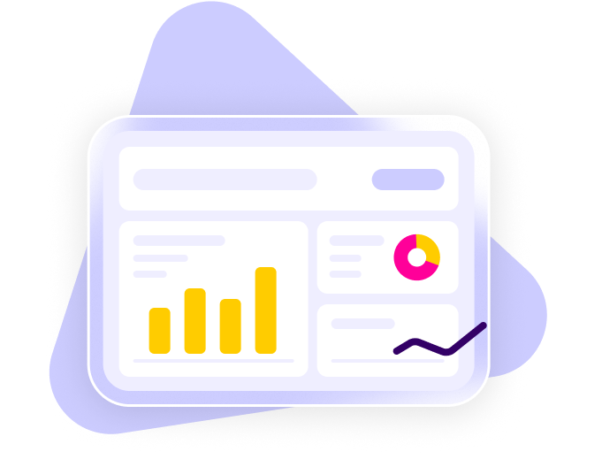Care management software analytics dashboard with charts and performance metrics